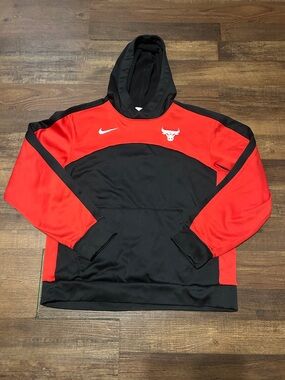 Nike NBA Chicago Bulls Therma-FIT Pullover Hoodie Mens Medium